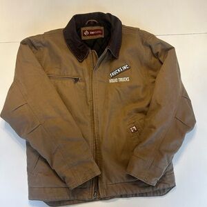 DriDuck Tan Chore Coat with courderoy collar and quilted lining Men’s M